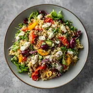 Easy Homemade Fresh Mediterranean Quinoa Salad