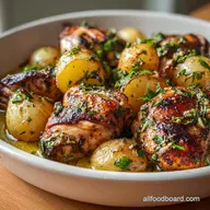 Garlic Butter Chicken and Potatoes Recipe: Oven-Only Method