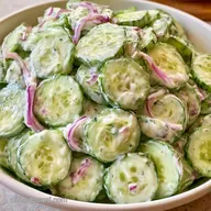 German Cucumber Salad with Sour Cream