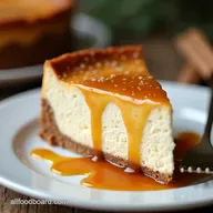Spiced Gingerbread Cheesecake with Salted Caramel Drizzle