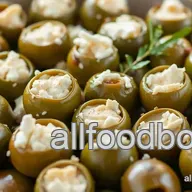 Greek food olives stuffed with cheese: Easy and Delicious Mediterranean Snack!