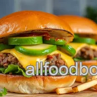 Grilled Burger with Spicy Avocado Delight