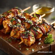 Grilling Recipes Sticky Chicken Skewers with Honey Dijon Glaze