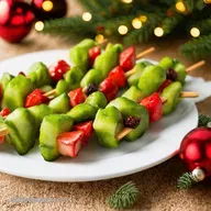 Grinch Kabobs HeartHealthy Christmas Fun