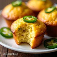 Kickin Healthy Jalape&ntilde;o Cheddar Cornbread Mini Muffins