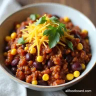 Hearty Quinoa Chili with Beans Corn Easy Veggie Delight