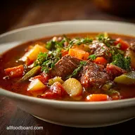 Vegetable Beef Soup: Slow-Simmered, Old Fashioned Flavor