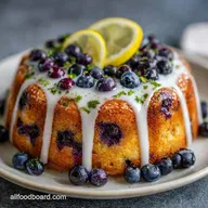 Huckleberry Cake Lemon Glaze: Tender