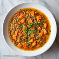 Lentil Slow Cooker Stew for 6 Servings