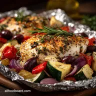 Foil Packet Meals Mediterranean Chicken Veggies No Mess Cleanup