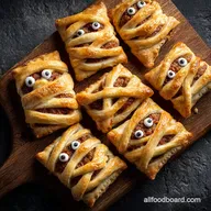Halloween Party Foods: Spiced Sausage Mummies (Savory Hand Pies)