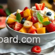 No-Cook Fruit Salad with Creamy Cheesecake