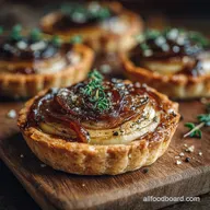 Rustic Caramelized Onion and Apple Tartlets with Thyme