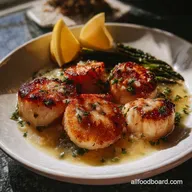 PanSeared Scallops with Lemon Butter Sauce: Crispy Crust