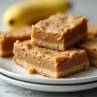 Easy 4Ingredient Peanut Butter Banana Bars Recipe