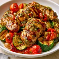 Pesto Chicken Vegetables for 4 Servings
