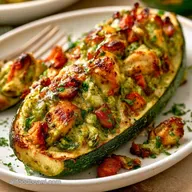 Pesto Stuffed Zucchini in 30 Minutes