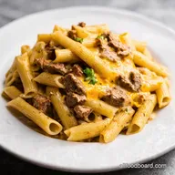 Tasty Philly Cheese Steak Pasta OnePot Wonder