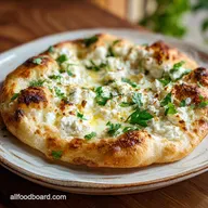 Classic Pizza Bianca with Fresh Mozzarella Ricotta and Garlic for 8 Servings