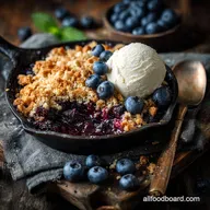 The Proper Job Blueberry Crumble Rustic Easy Recipe with Oats