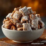 Proper Peanut Butter Muddy Buddies Recipe Puppy Chow Perfect Dusting