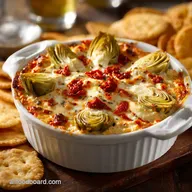 Party Dip Appetizer Recipes: Hot Pimento Artichoke Cheesy Bake