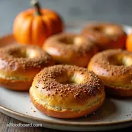 Pumpkin Spice Bagels Recipe Homemade Fall Autumn Baking