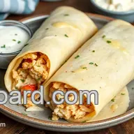 Quick Cheesy Chicken Wraps with Garlic Flavor