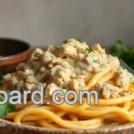 Quick Ground Turkey Creamy Pasta Dish