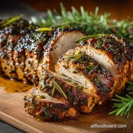 Herbed Roasted Pork Tenderloin Recipe with Quick Dijon Glaze