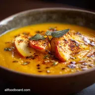 Velvety Roasted Butternut Apple Fall Soup with Brown Butter Sage