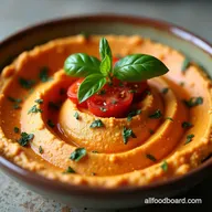Vibrant Roasted Tomato and Basil Hummus Recipe Homemade Dip