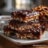 Salted Chocolate and Caramel Pretzel Bars | Velvety Melt