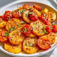Saut&eacute;ed Squash Tomatoes with Fresh Basil
