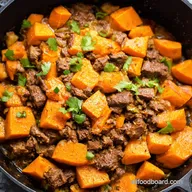 Southwest Beef Sweet Potato Skillet OnePan Fiesta