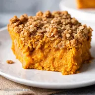Spiced Sweet Potato Breakfast Bake with Oat Streusel