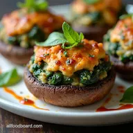 Spinach Stuffed Portobello Mushrooms Easy Veggie Delight