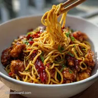 Asian Food: Sticky Chilli-Ginger Chicken Noodles Recipe