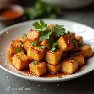 Sticky Sesame Tofu Crispy PanFried Perfection