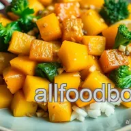 Stir-Fry Kabocha Squash with Garlic Goodness