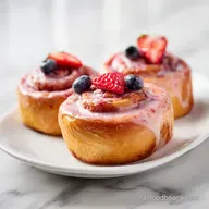 Strawberry Cinnamon Rolls Recipe: Baked