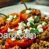 Stuffed Cubanelle Peppers with Herbed Quinoa & Feta &ndash; A Family Favorite