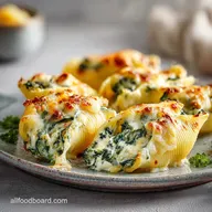 Stuffed Spinach Ricotta Pasta Shells: Velvety & Baked