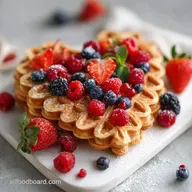 Valentine's Day Waffle Board with Fresh Berries - Ultra Crisp