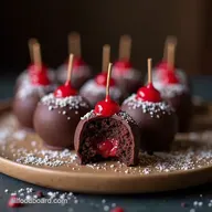 Draculas Delight Rich Chocolate Vampire Bite Cake Pops