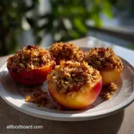 Baked Peaches: Velvety Stone Fruit With Oat Crumble