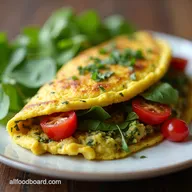 Wakey Wakey Pesto Omelet with Veggies for a Power Start