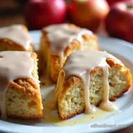 WarmSpiced Apple Scones My Sweet Vanilla Glaze Secret