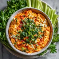 Whole30 Buffalo Chicken Dip Paleo Keto | Creamy & Spicy