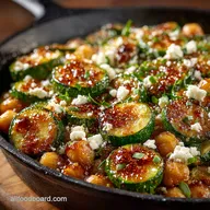 Zucchini Chickpea Skillet Quick Med Feast with Feta